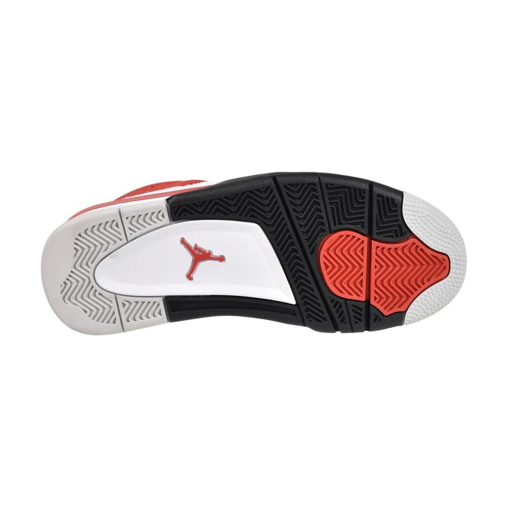 Air Jordan 4 Retro Big Kids' Shoes White/Black/Fire Red 408452-161