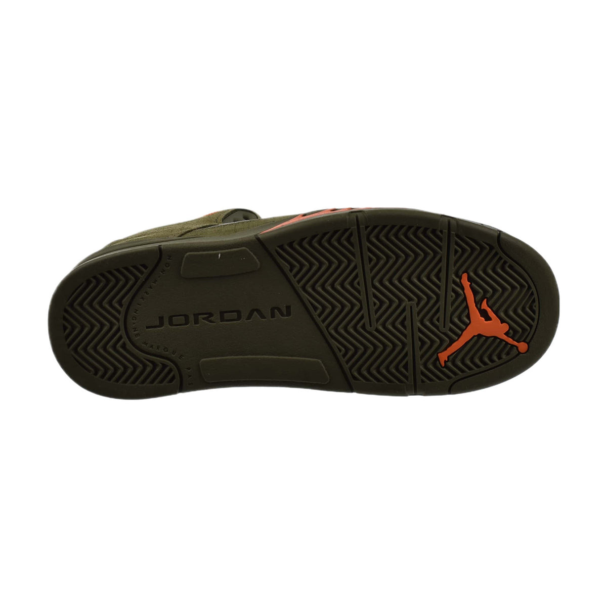 Air Jordan 5 Retro (PS) Little Kids' Shoes Olive Army-Solar Orange