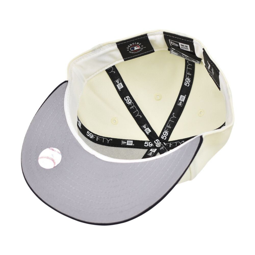 New Era NY Yankees Evergreen Men's Fitted Hat Chrome White 60439187
