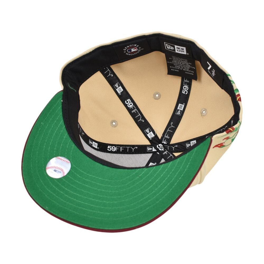 New Era NY Yankees Chile Copihue Flower Men's Fitted Hat Tan 60768699