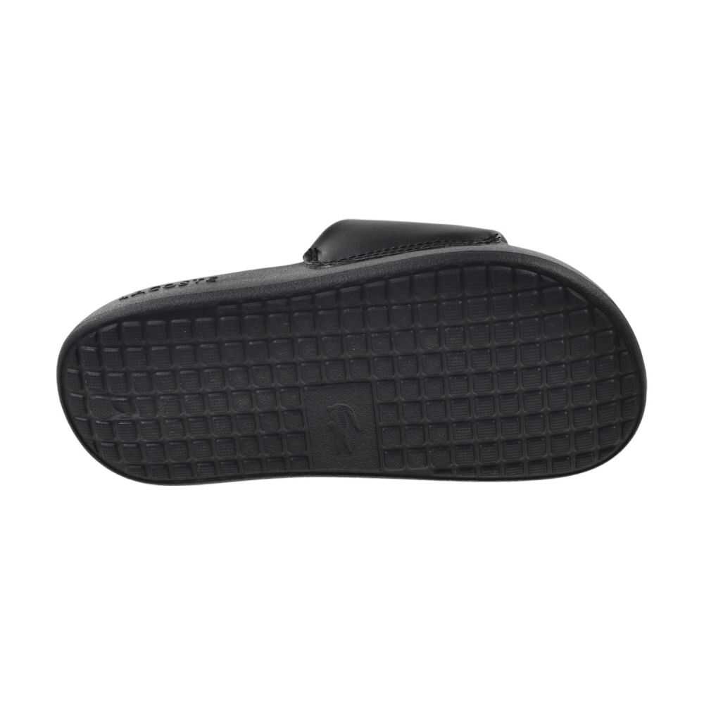 Lacoste Serve Slide 1.0 Little Kids' Sandals Black/White 747cuc0002-312