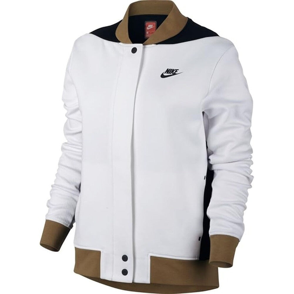 Nike Tech Fleece Destroyer FZ Women's Track Jacket White/Brown 835544-100