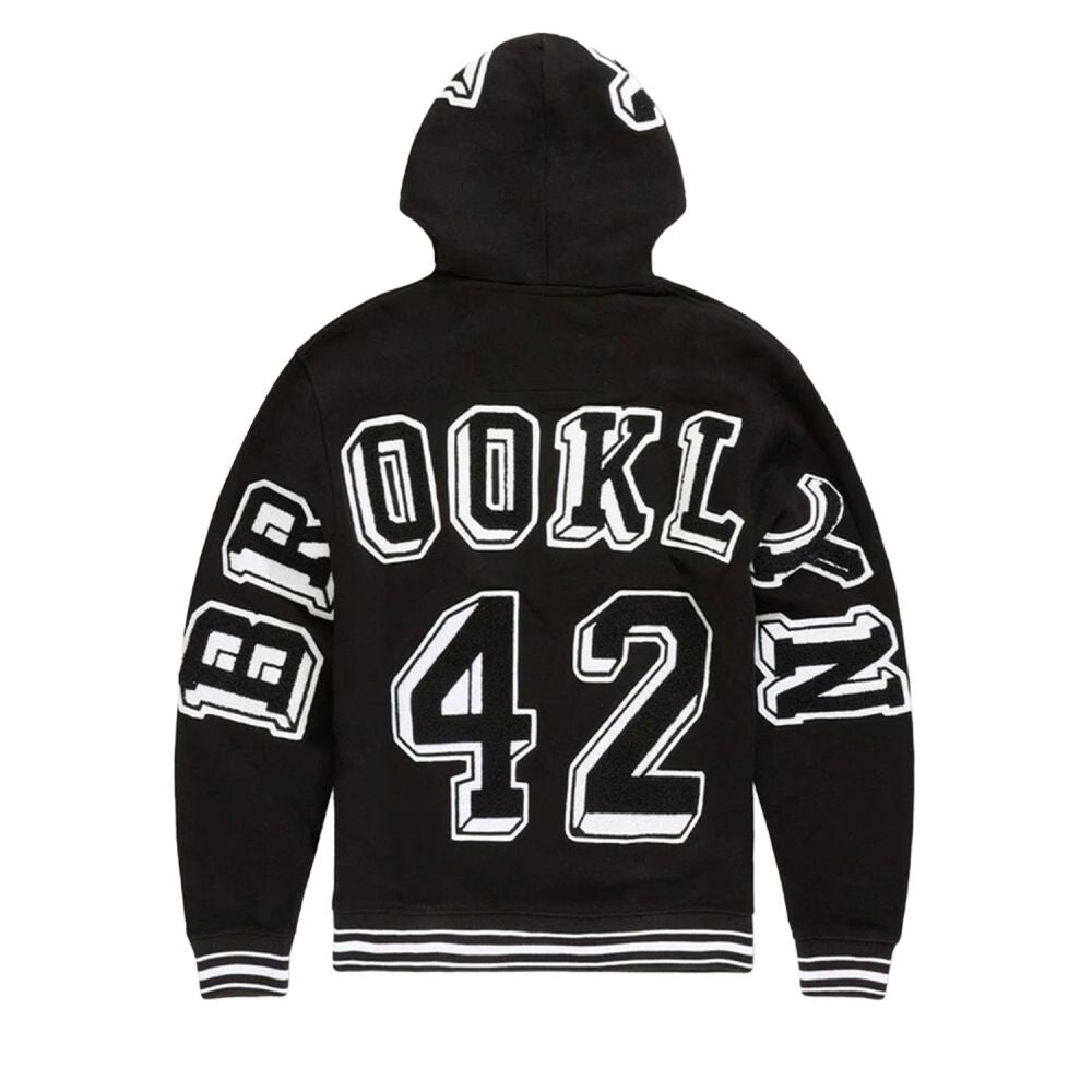 Jordan Craig Brooklyn Varsity Men's Hoodie Black/White 8802h-black
