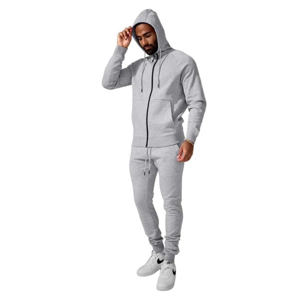 Jordan Craig Fleece Zipper Men's Hoodie Heather Grey 8890h-hg