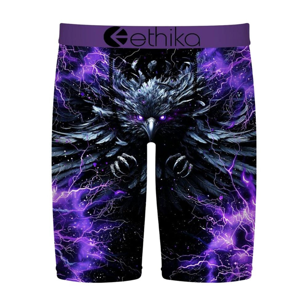 Ethika Flock Kids' Boxers Black/Purple bfaaag2511-bkp