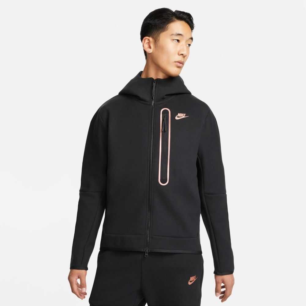 nike winter fleece zip hoodie in black