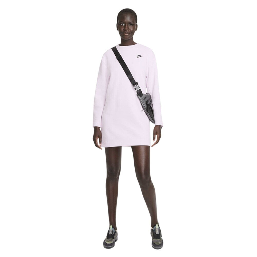 Nike Sportswear Tech Fleece Women's Long-Sleeve Dress Regal Pink/Black dd5626-695