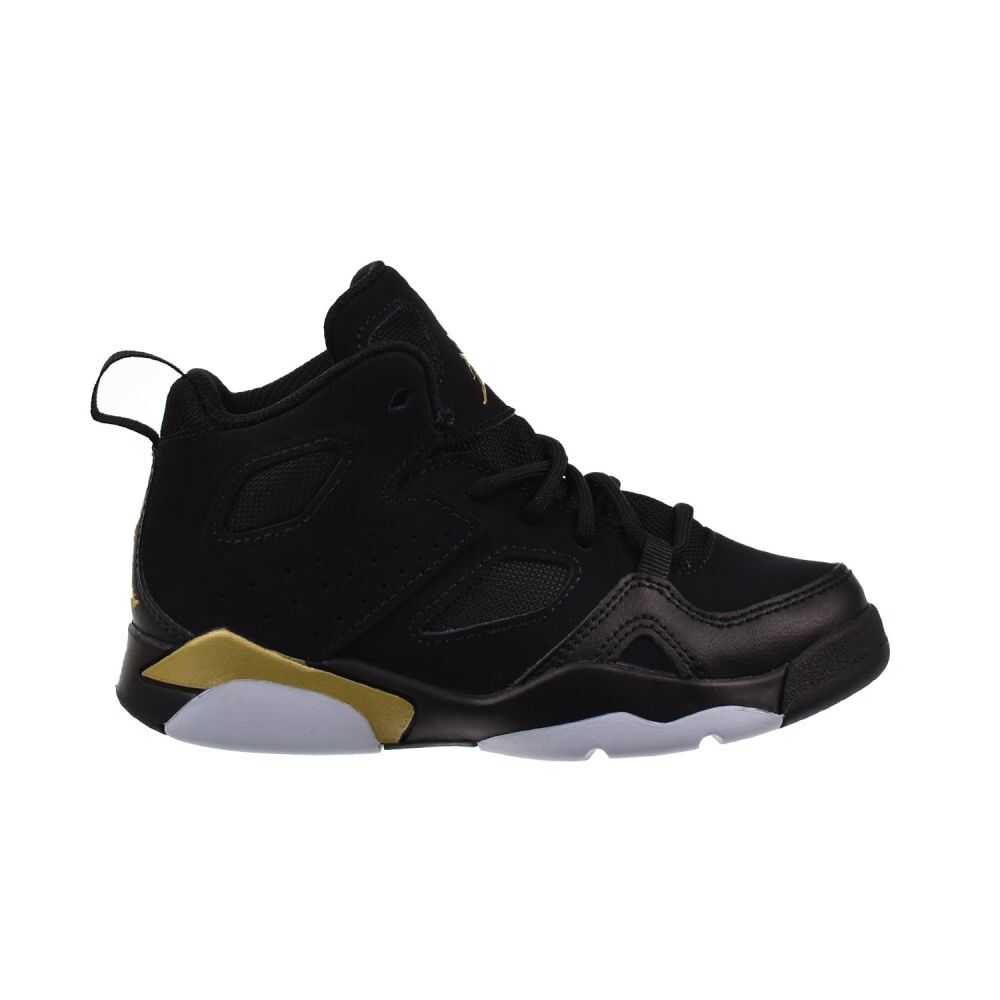 Jordan Flight Club '91 (PS) Little Kids' Shoes Black/Metallic Gold dm1