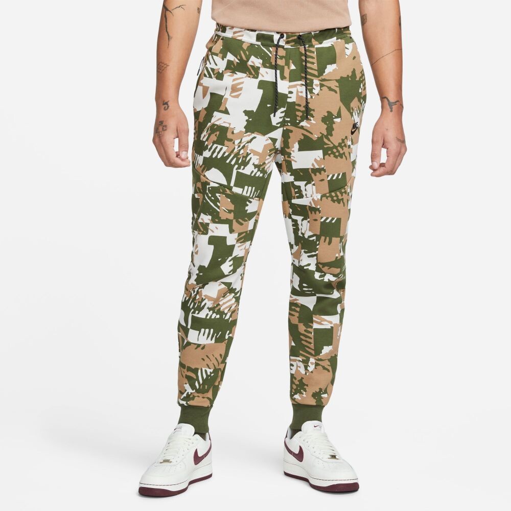 Nike Sportswear Tech Fleece Printed Camo Men's Pants Light Bone-Rough