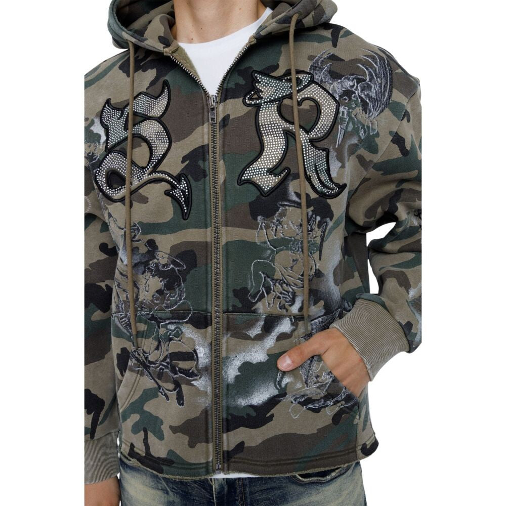 Smoke Rise Trouble In Peace Men's Hoodie Strata Camo fo26f541-stratacamo