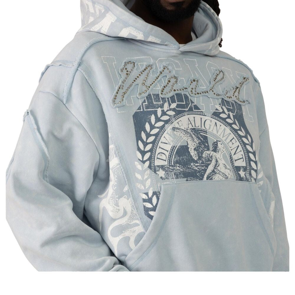 Smoke Rise World Legacy Pullover Men's Hoodie Skyway Blue fo26s441-skyway
