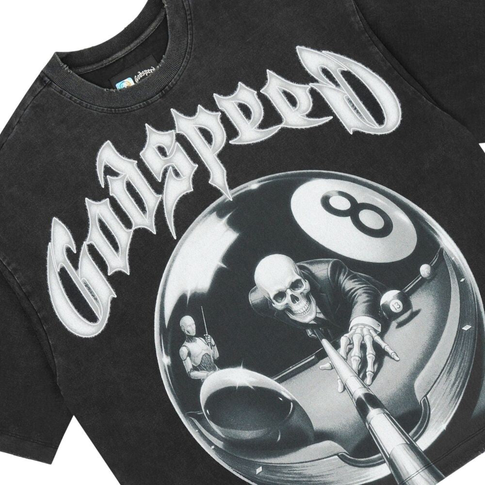 Godspeed 8Ball CP Men's T-Shirt Black Wash gdspd59-bw