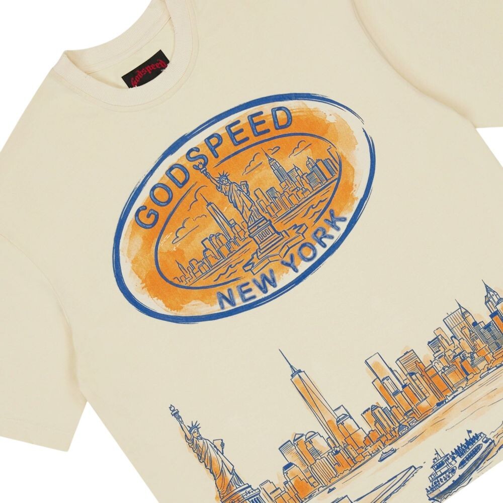 Godspeed New York Skyline Men's T-Shirt Bone gdspd62-bn