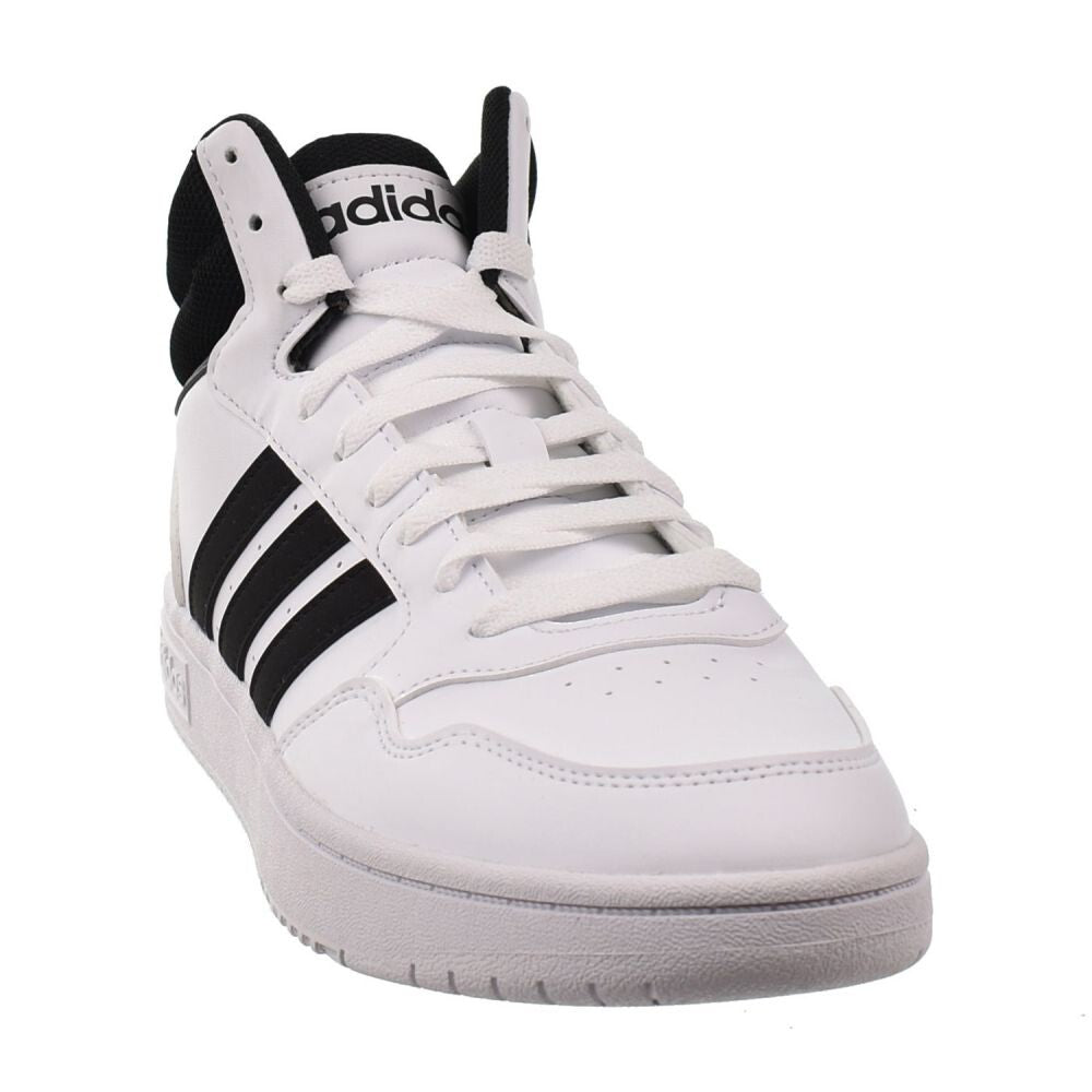 adidas Men's Hoops 3.0 Mid Basketball Shoes, Size 10.5, Black/Black/White