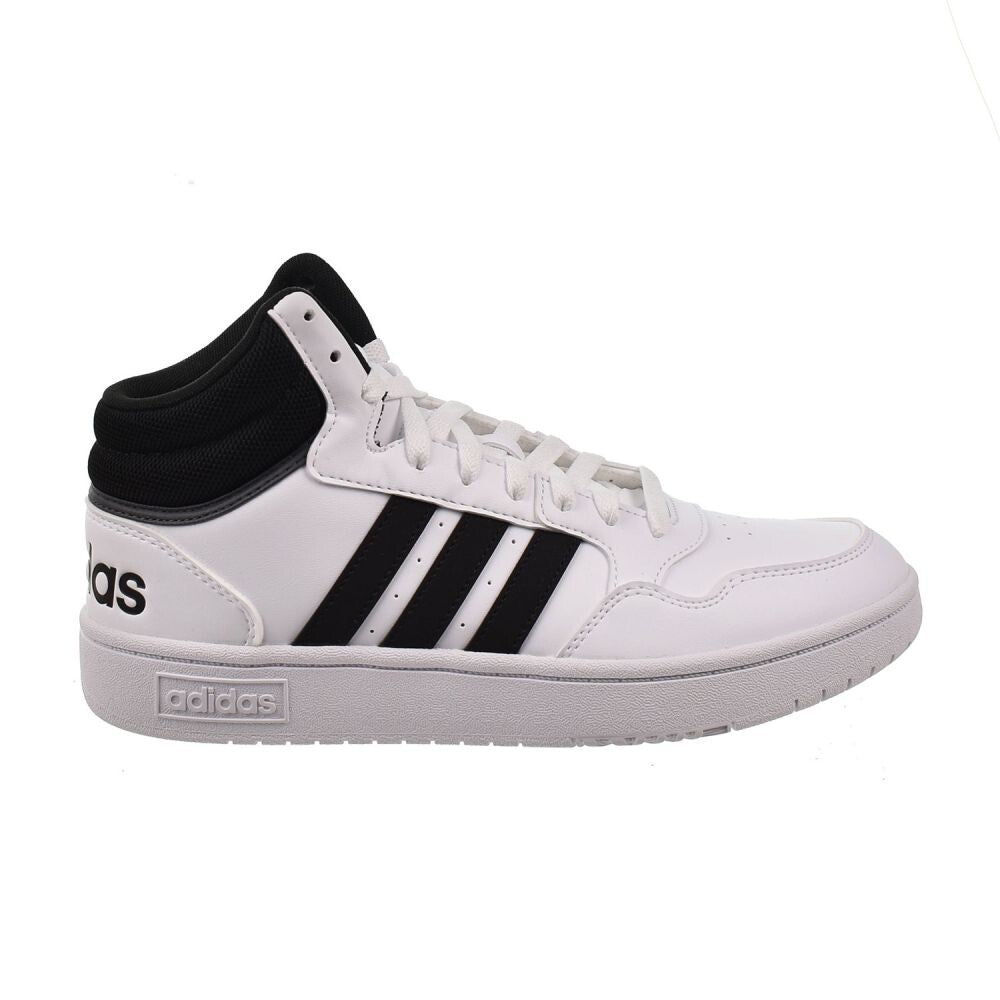 adidas Men's Hoops 3.0 Mid Basketball Shoes, Size 10.5, Black/Black/White