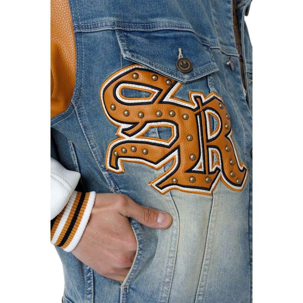 Smoke Rise To Reign Trucker Men's Jacket Owens Blue jj26f545-owensblue