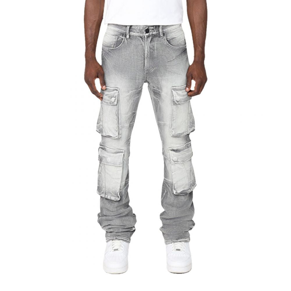 Smoke Rise Cargo Fashion Stacked Men's Jeans Union Grey jp25143-ug