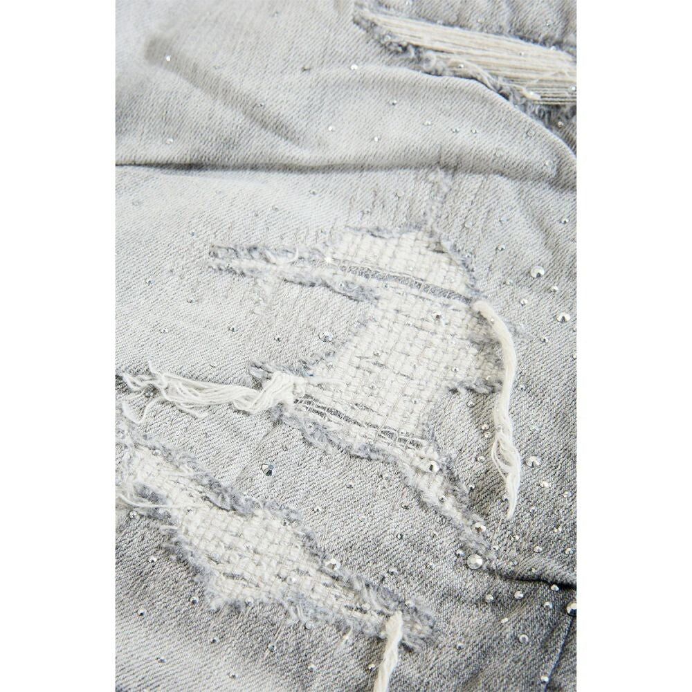 See You In Paradise Super Skinny Stacked Men's Jeans Cement Wash jtfp2323-cw