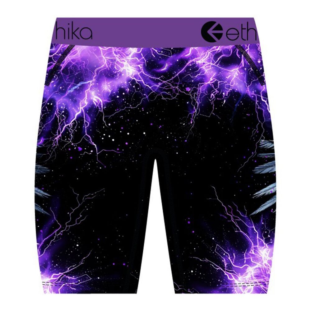 Ethika Flock Men's Boxers Black/Purple mfaaag2511-bkp