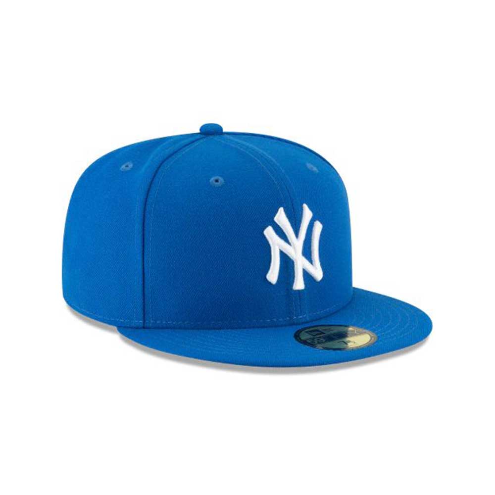 New Era New York Yankees Pin Stripe 59Fifty Men's Fitted Hat White-Blu