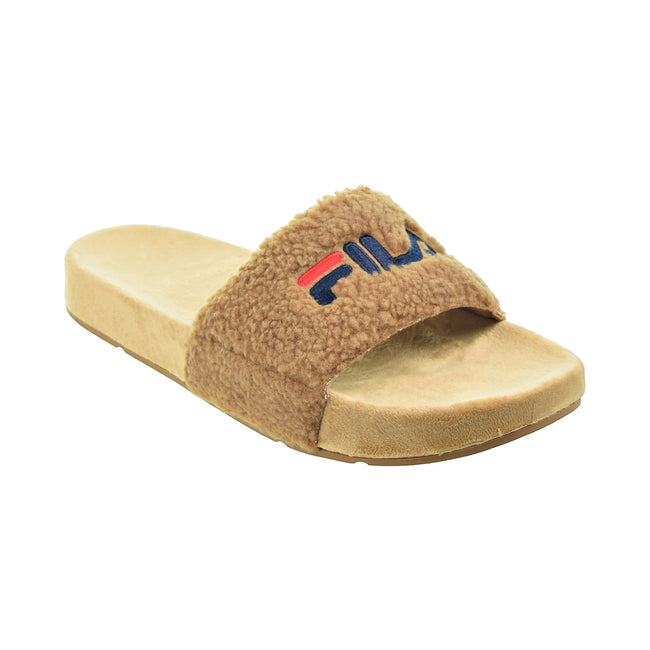 Fila Fuzzy Drifter Women's Slide Sandals Beige-Navy-Red