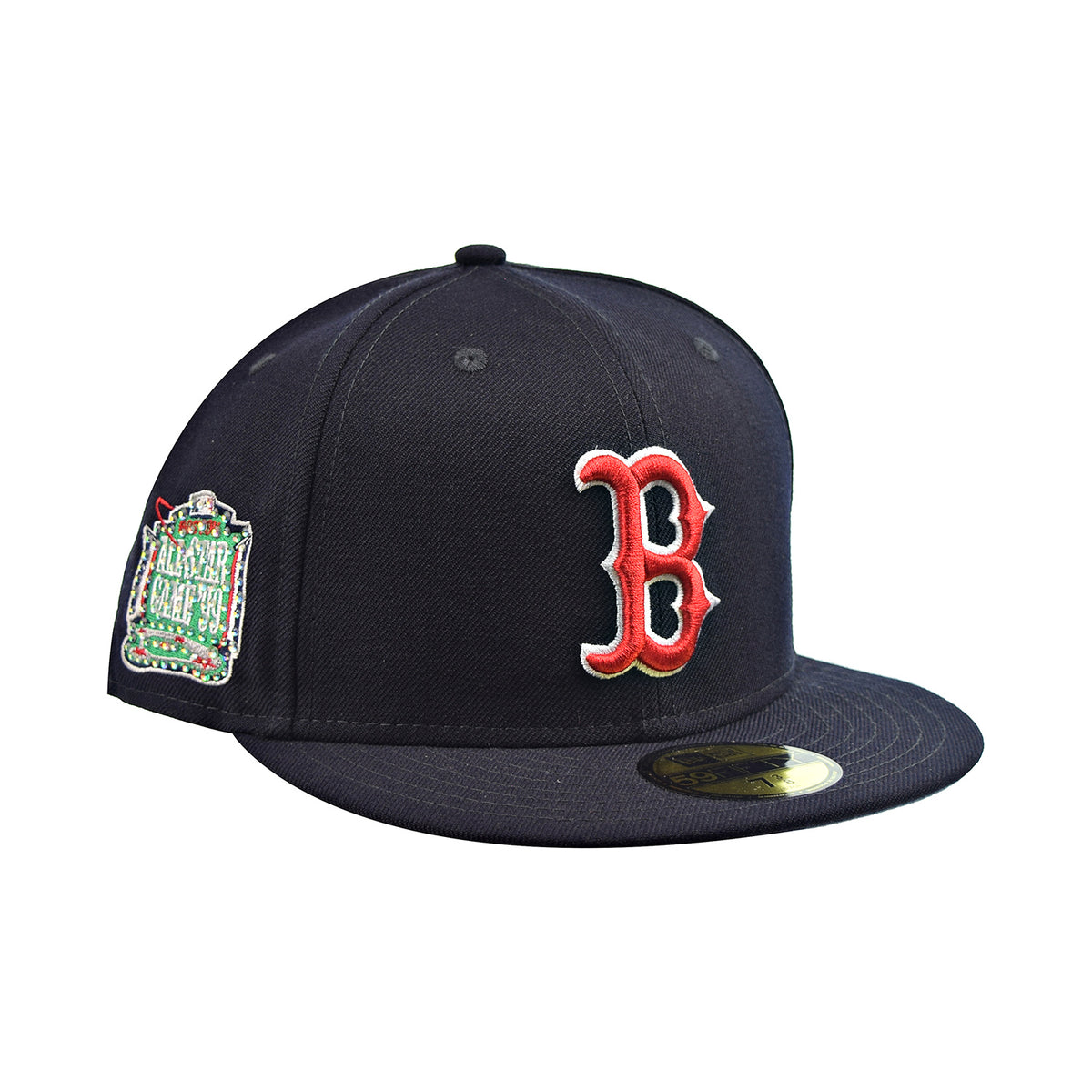 Men's New Era Light blue/navy Boston Red Sox Green Undervisor 59FIFTY Fitted Hat