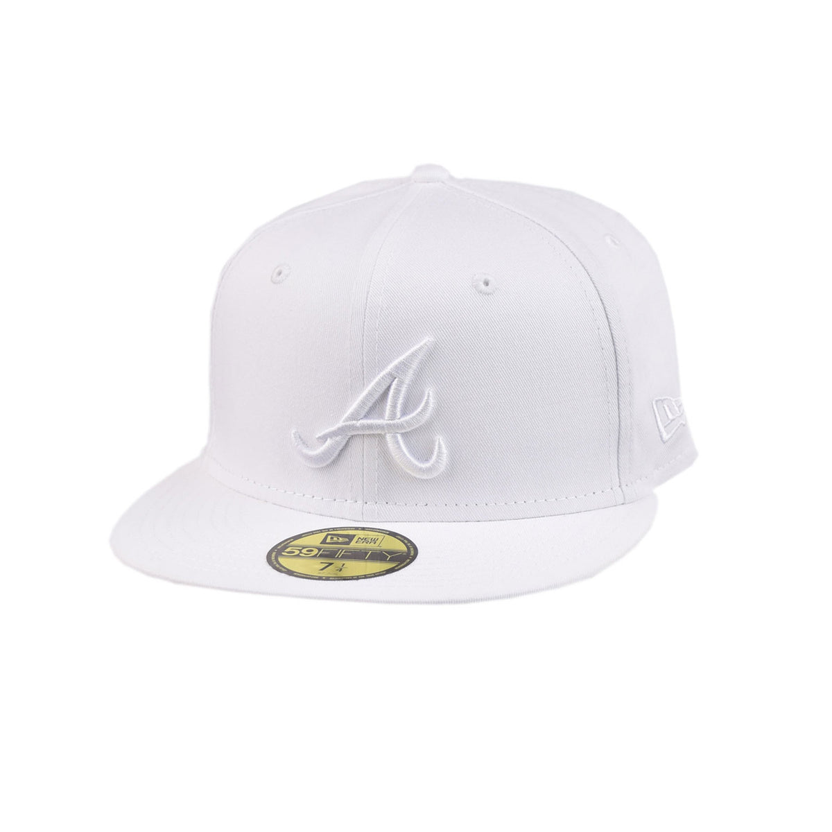 New Era Atlanta Braves White 59Fifty Men's Fitted Hat White-Grey