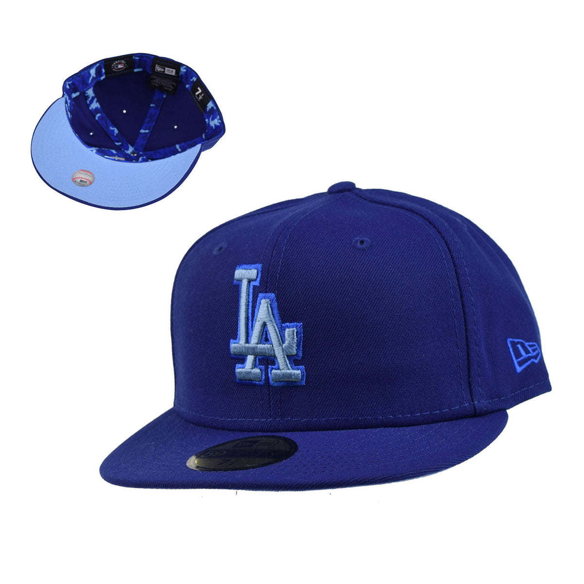 Los Angeles Dodgers Mens Sweatshirt New Era Light Blue Black Hoodie