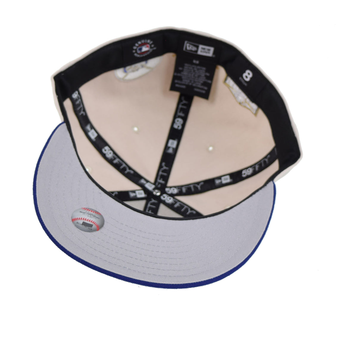 New Era Los Angeles Dodgers World Class 59Fifty Men's Fitted Hat Beige-Royal