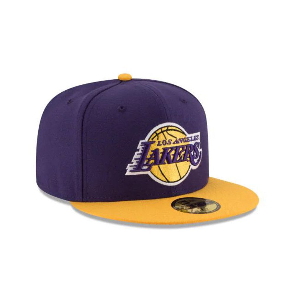 Men's Los Angeles Lakers New Era Purple/Gold Official Team Color 2Tone  59FIFTY Fitted Hat