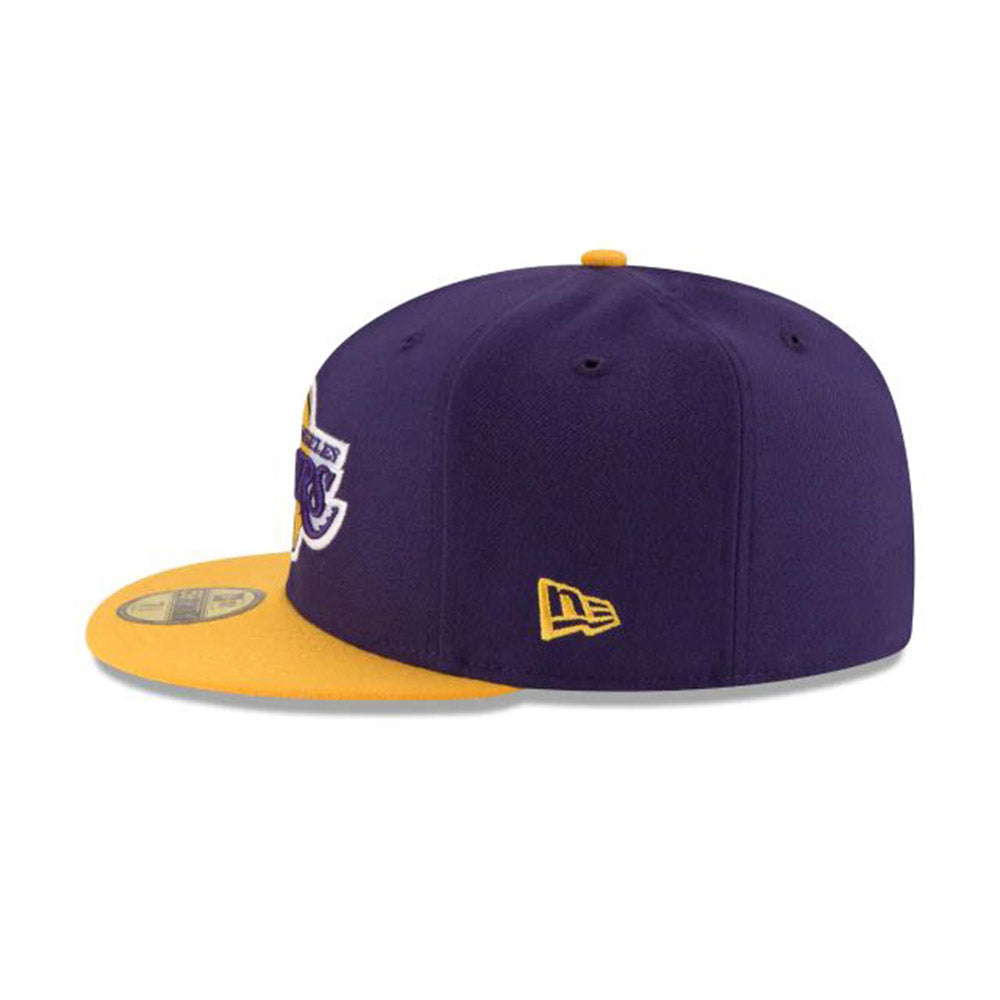 Men's Los Angeles Lakers New Era Purple/Gold Official Team Color 2Tone  59FIFTY Fitted Hat