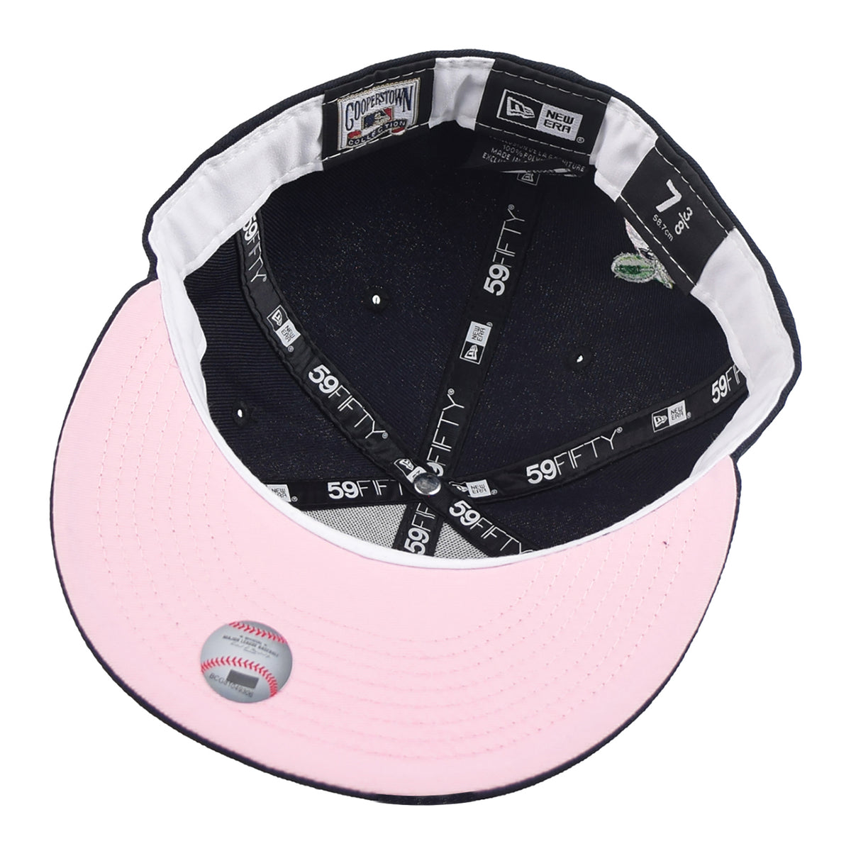 New Era New York Yankees 1996 World Series Apple 59Fifty Men's Hat Navy-Pink