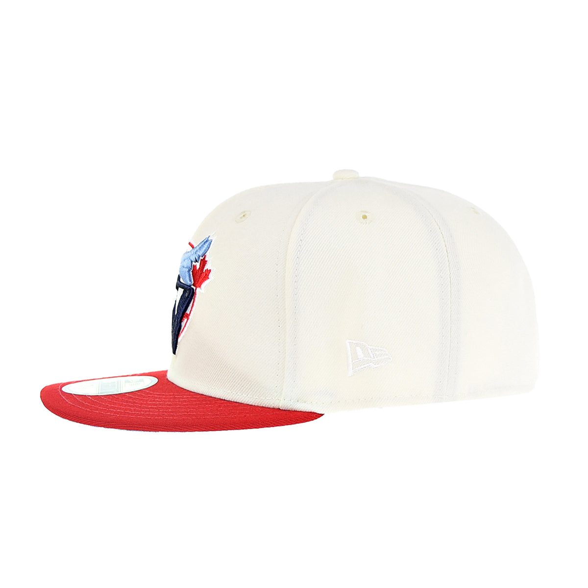 New Era Toronto Blue Jays 1993 World Series 59FIFTY Men's Fitted Hat Off-White Chrome-Scarlet / 7 3/4