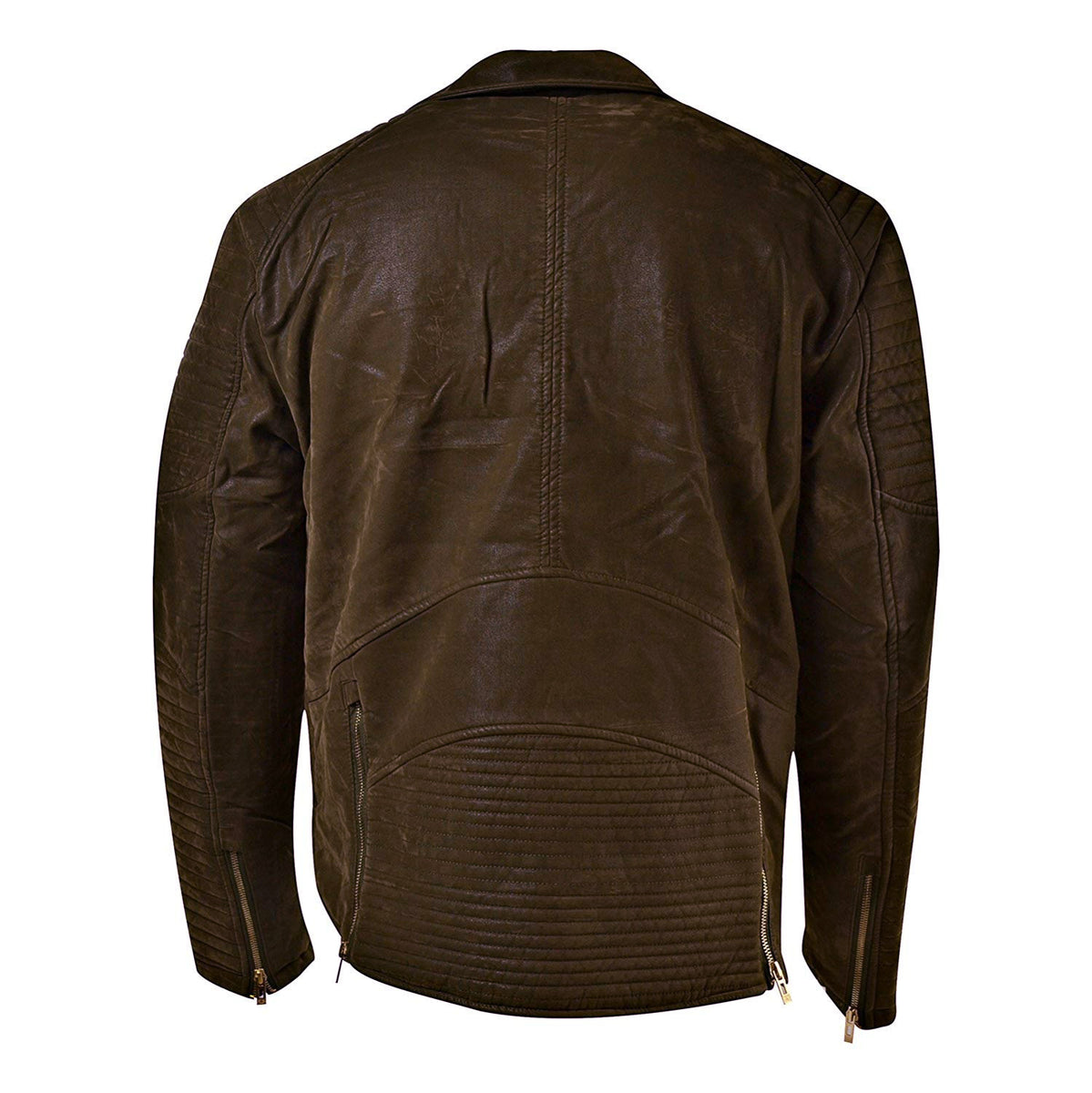 Jordan Craig Suede Biker Men's Moto Jacket Espresso Brown