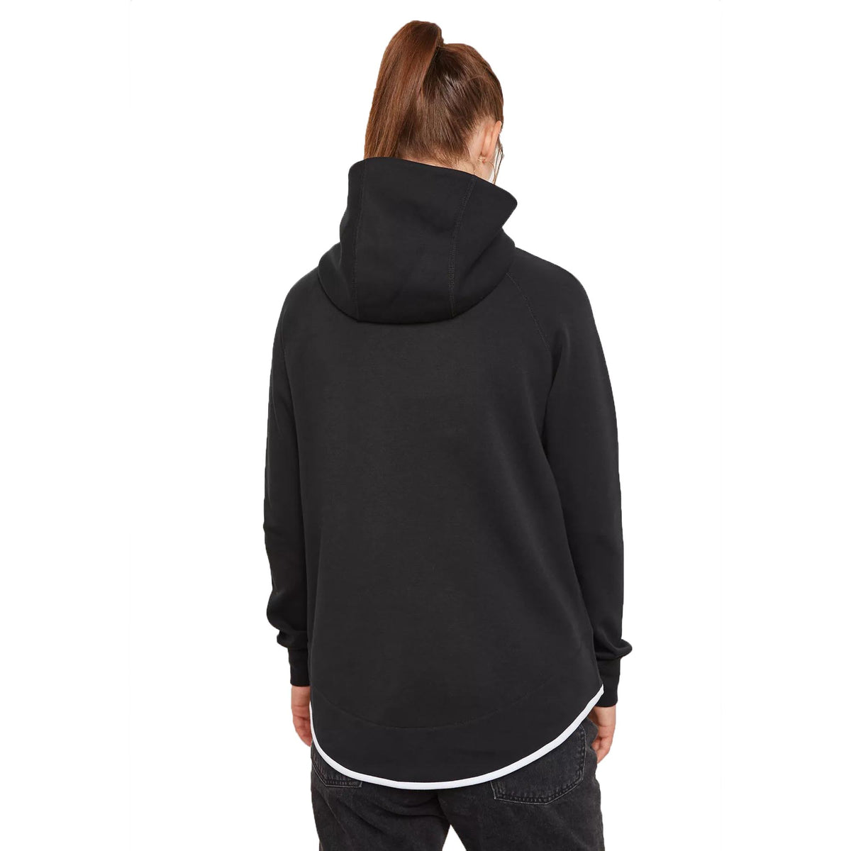 Nike Sportswear Tech Fleece Women's Full Zip Cape Hoodie Black-White