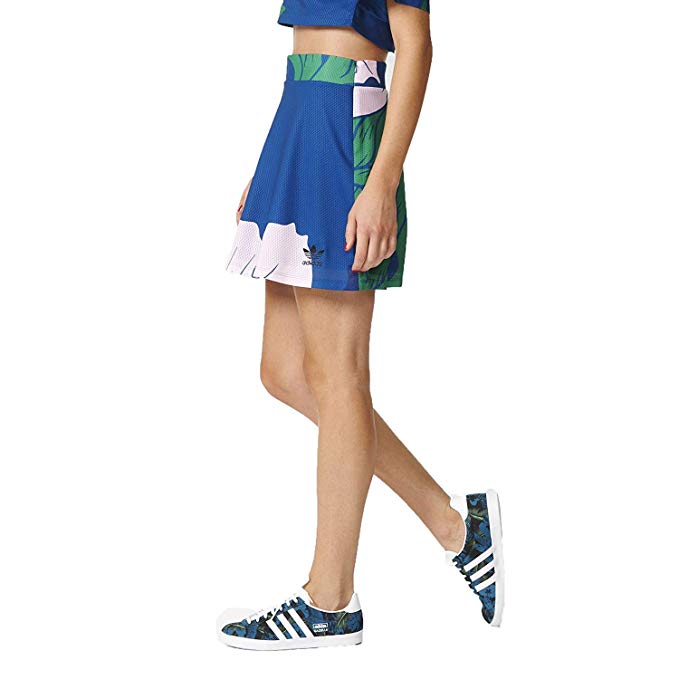 Adidas Originals Floral Engraving Women's Skirt Dmarin/Green/Clpink/Dkblue