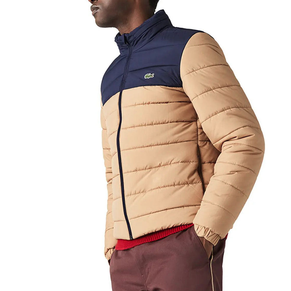 Lacoste Men's Padded Jacket with Beige-Navy