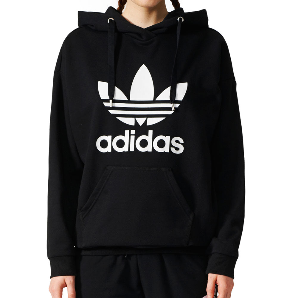 Adidas Originals Trefoil Hoodie Women\'s Black/Whit Longsleeve Pullover