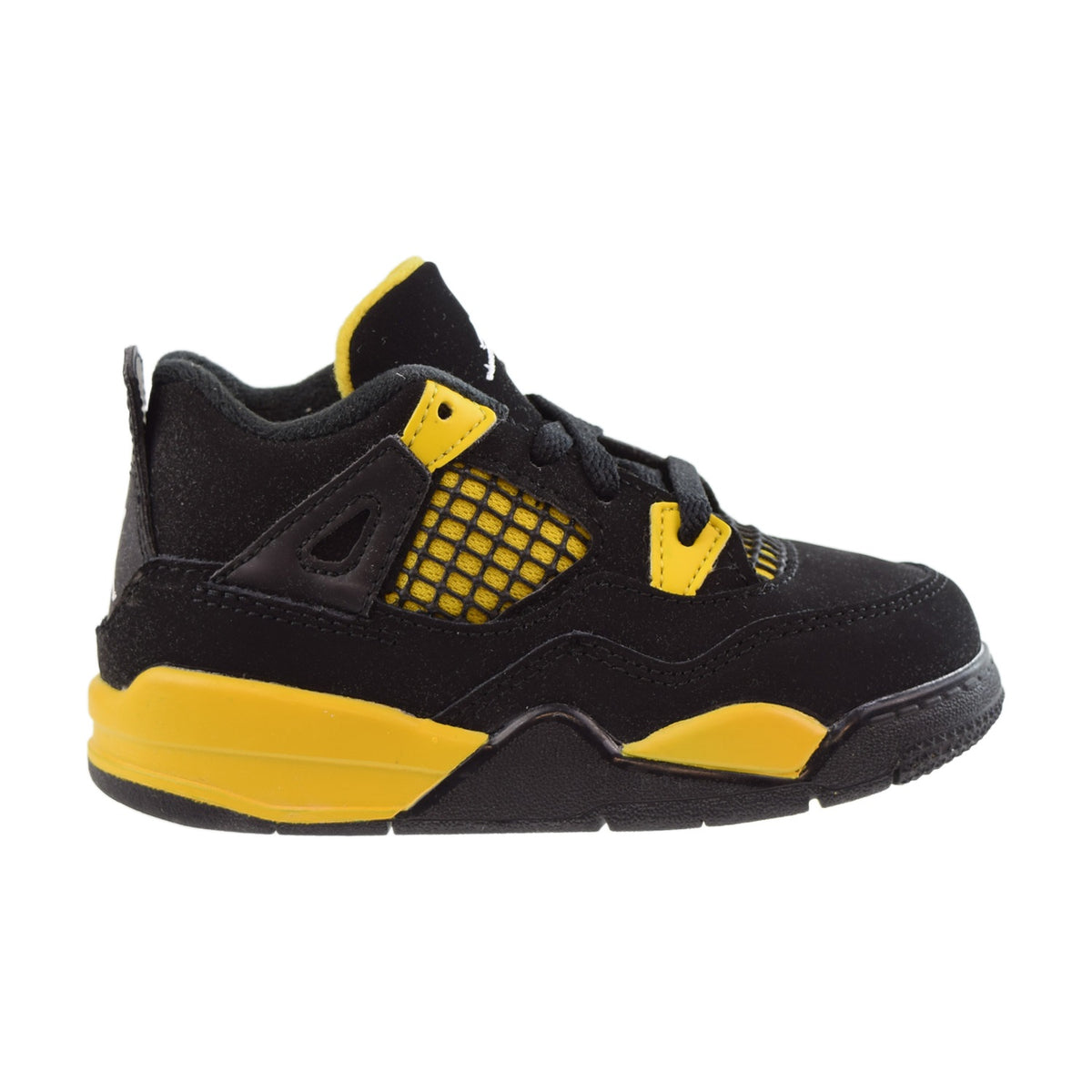 Kids black sale and yellow jordans