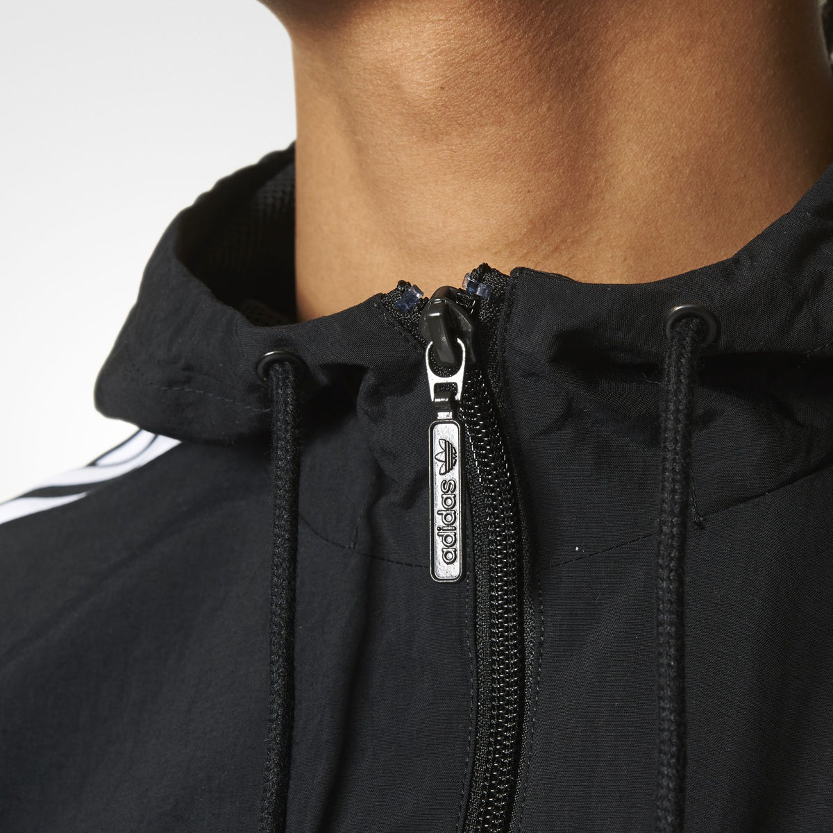 Adidas Originals 3-Stripes Windbreaker Men's Track Top Black/White