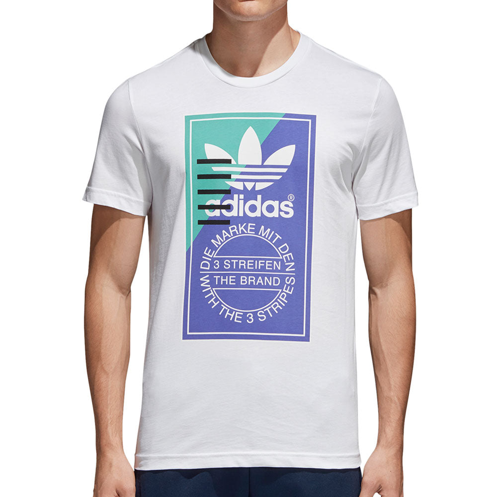 Shortsleeve T-Shirt Men\'s Originals Adidas Graphic White/Blue Front