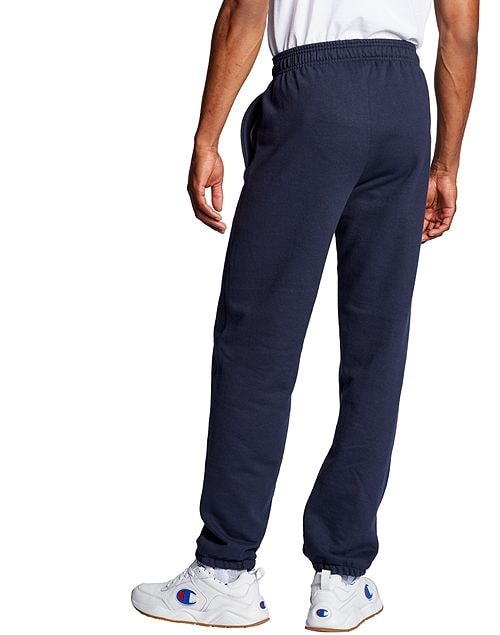 Champion Men's Powerblend Fleece Relaxed Bottom Pants Navy