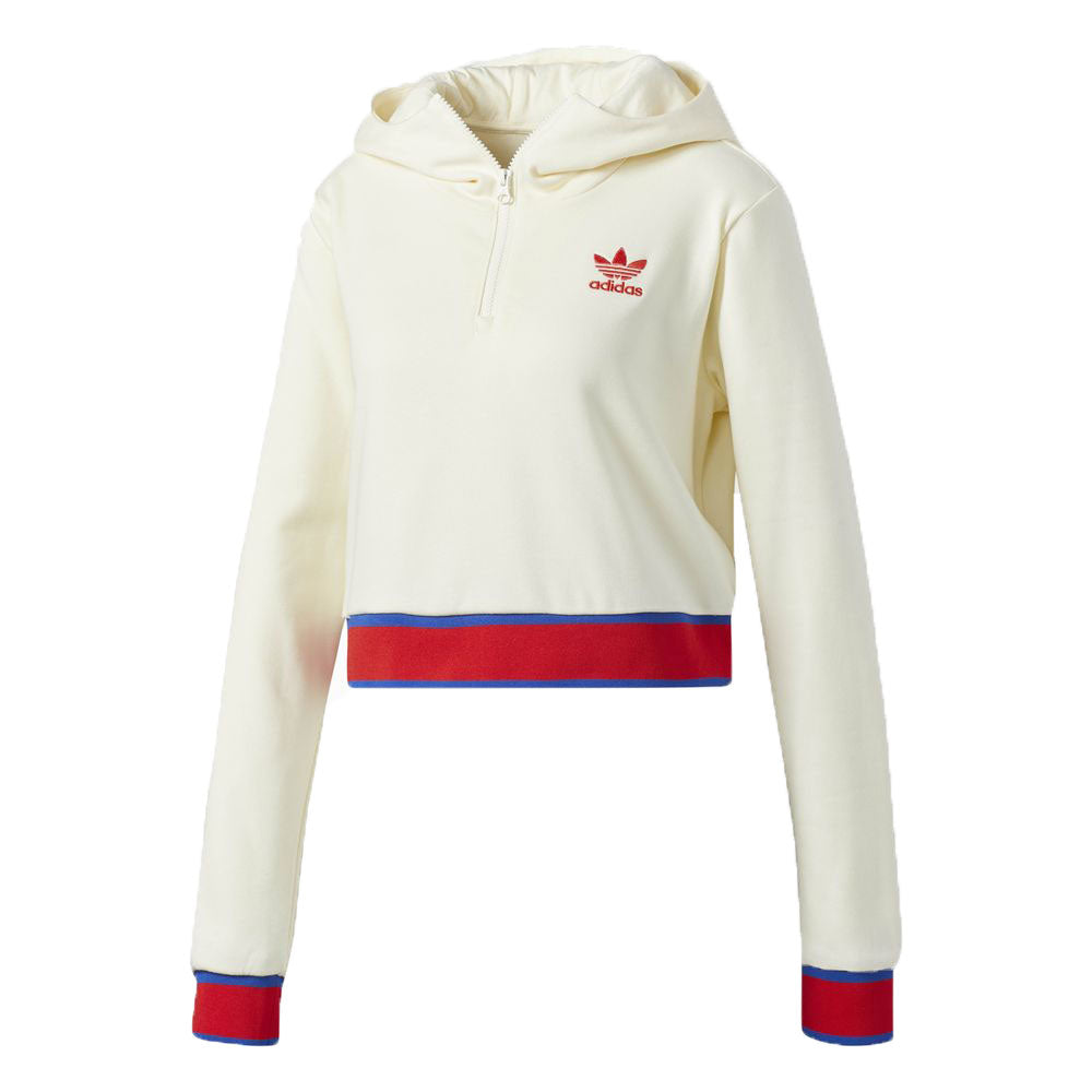 Altered Cropped Adidas Hoodie with Cutout Sleeves - Style a Go-Go