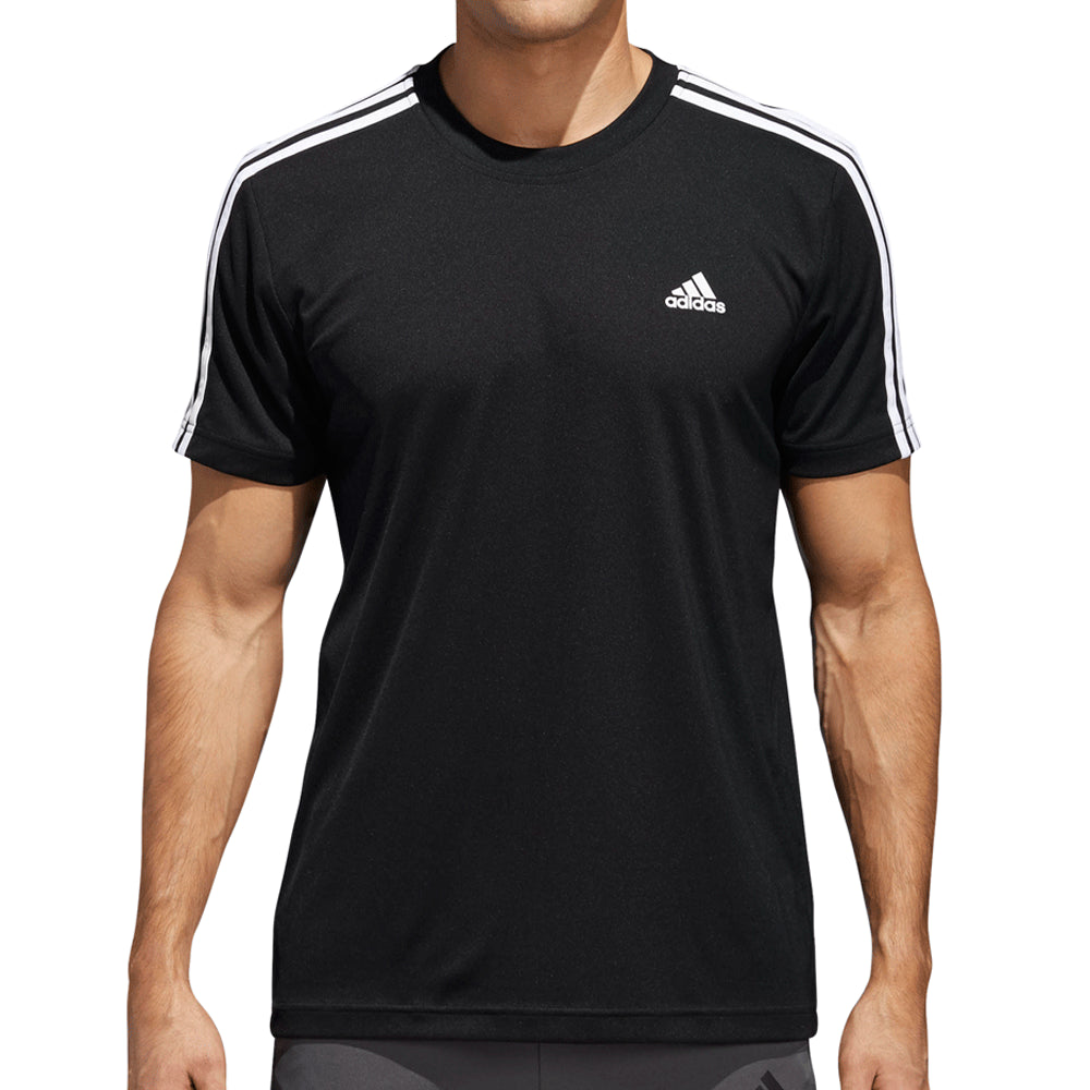 diepvries mager bespotten Adidas Originals D2M 3-Stripes Men's Training T-Shirt Black/White