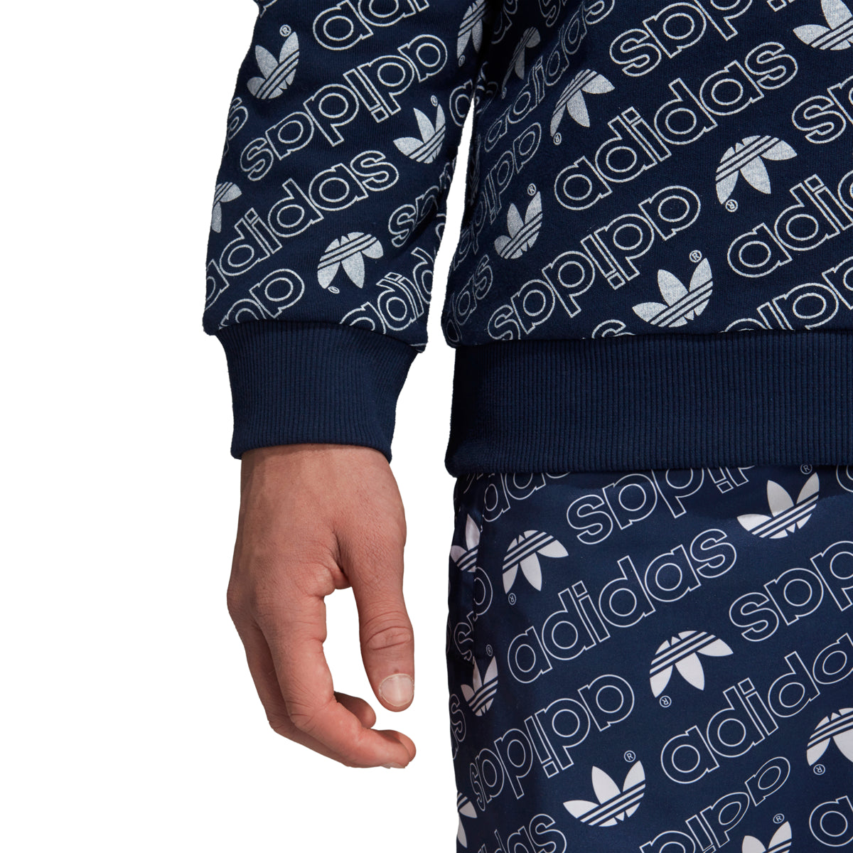 adidas Originals Monogram Full Zip Sweatshirt in Gray for Men