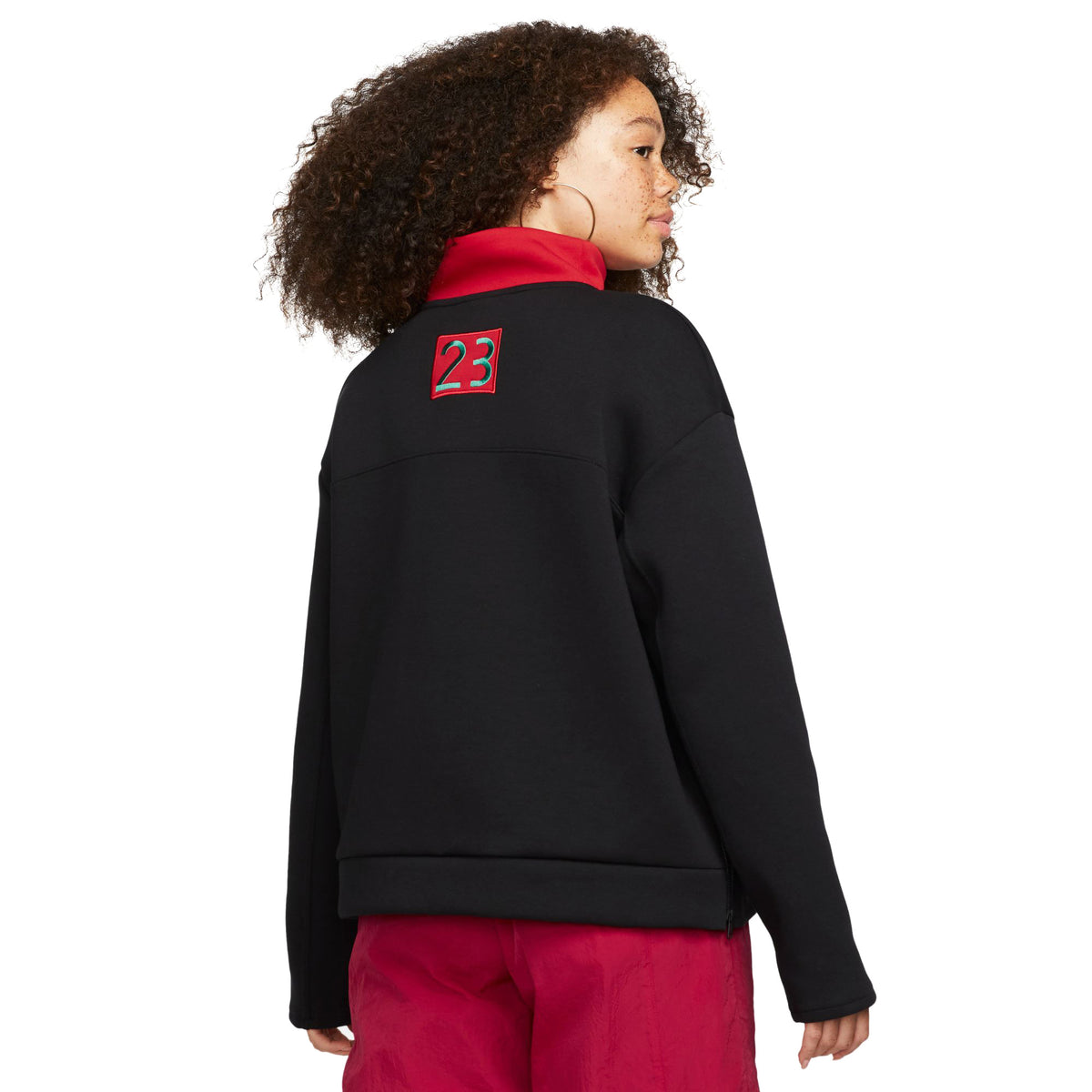 Jordan x Nina Chanel Abney Women's Funnel Neck Top Black-University Red