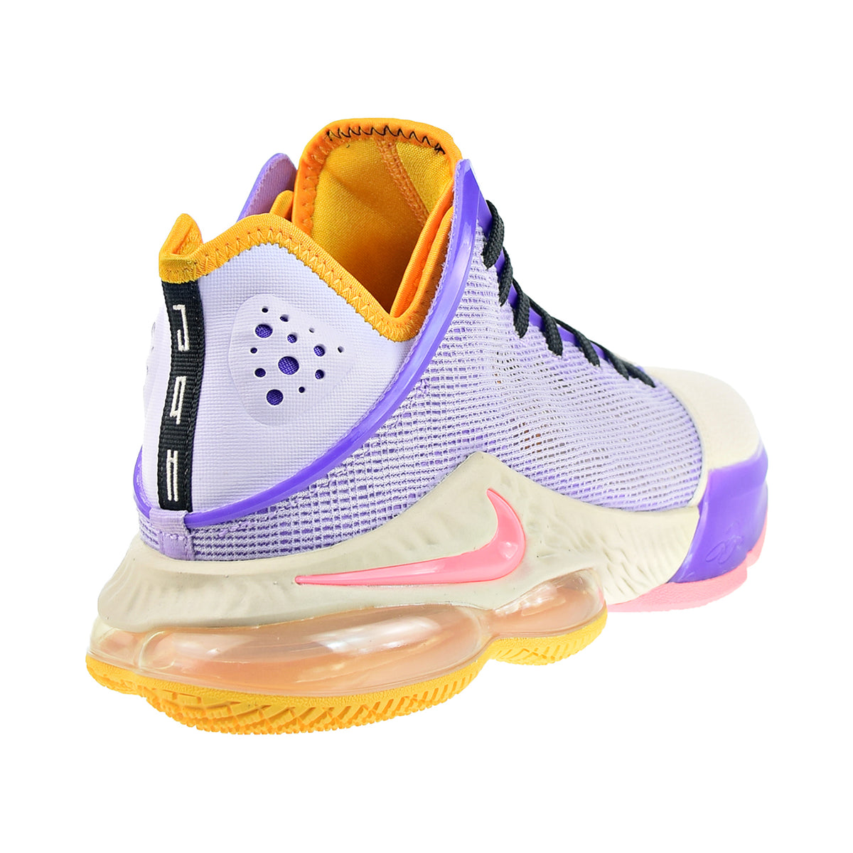 Nike Lebron 17 Low Lakers Basketball Shoes White Purple Yellow