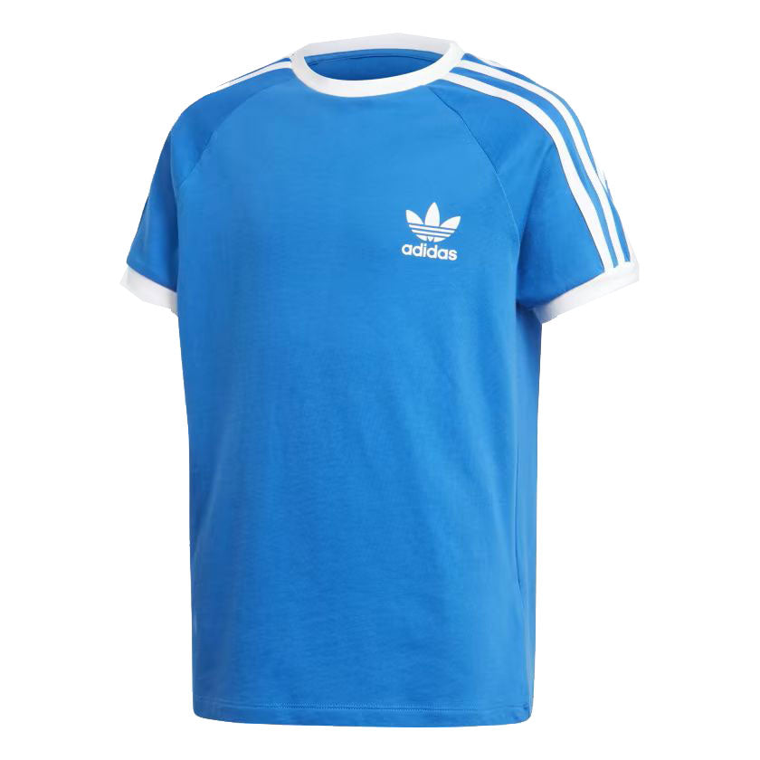 Adidas Blue 3-Stripes Kids\' Tee Blue Bird-White