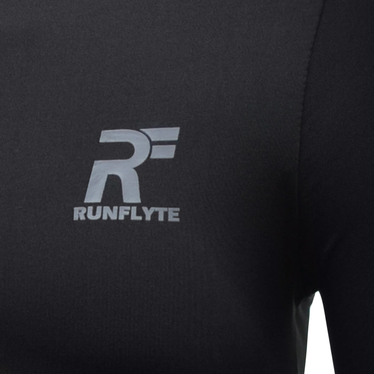 RunFlyte Men's Basics Short Sleeve Moisture-Wicking T-Shirt Black/Dark Grey