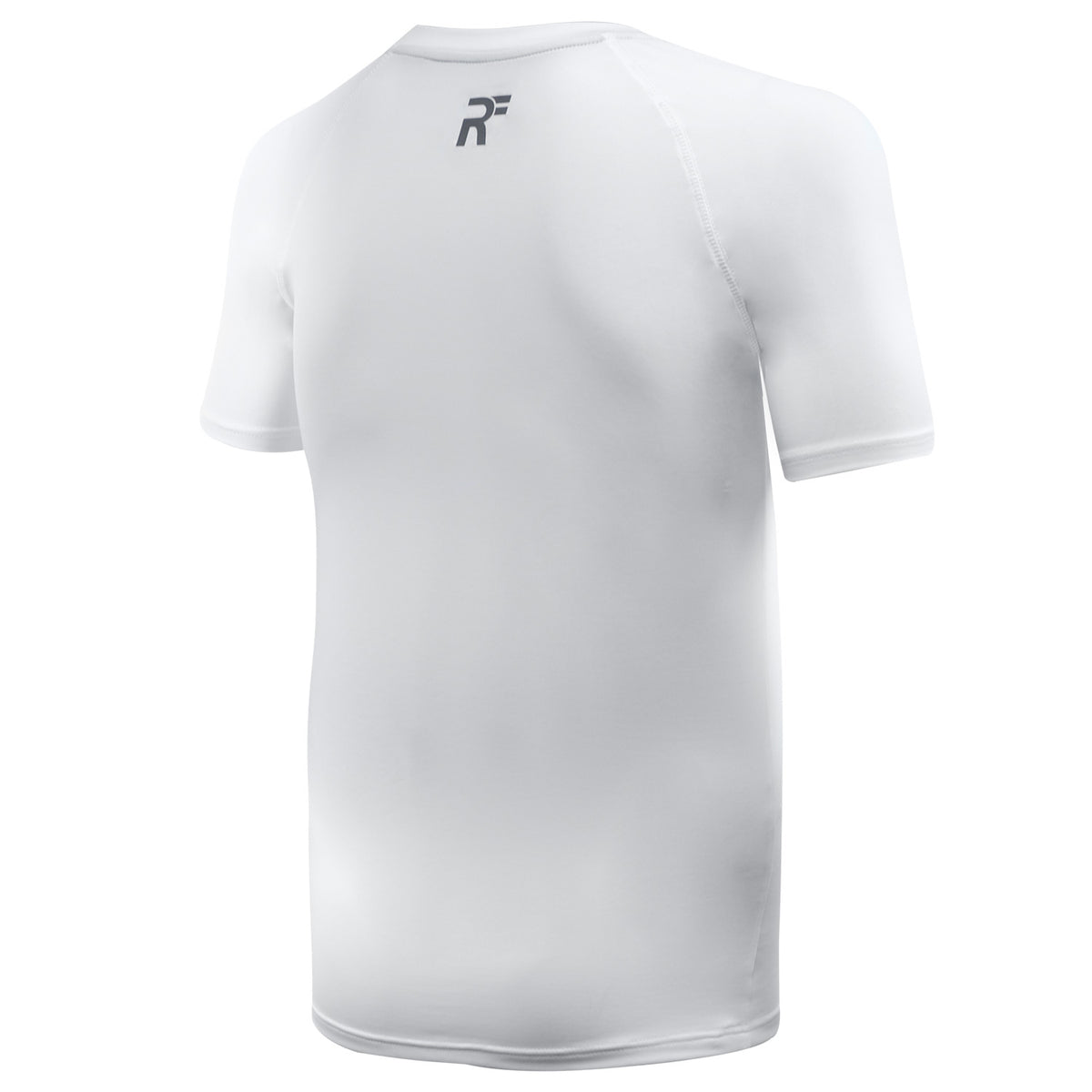 RunFlyte Men's Contour Stitch Short Sleeve Compression T-Shirt White/Grey